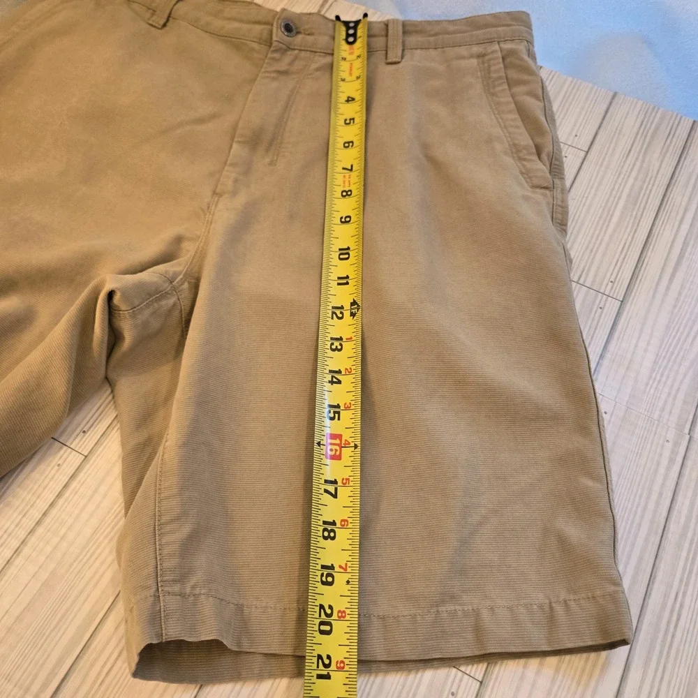 Tommy Bahama Paradise Nation Khaki Shorts Men 36 Tencel Cotton Tan Textured READ